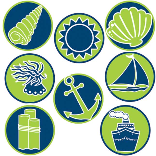 Nautical Mini Stickers Artwork Amount Grade Finish Size
