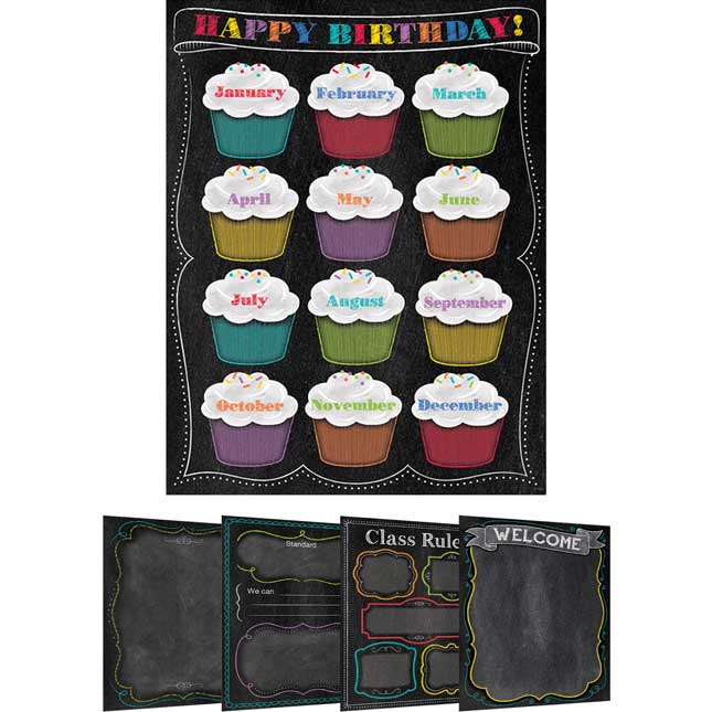Chalk It Up! Classroom Essentials Chart Pack Artwork Amount Grade